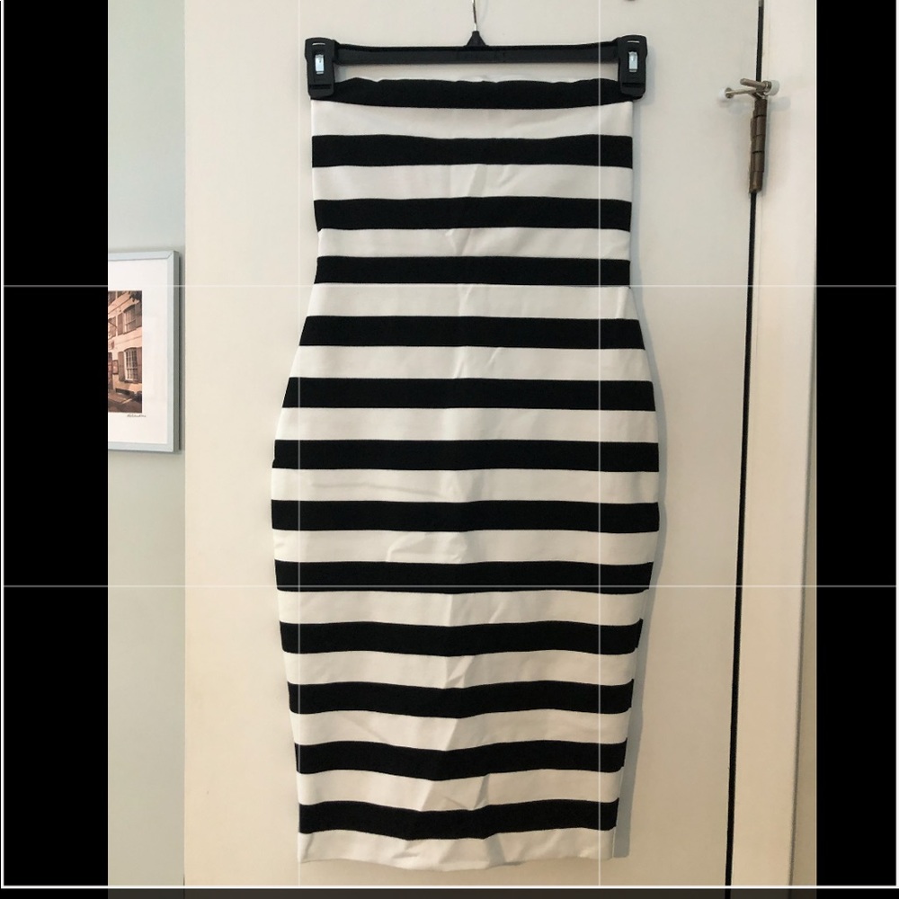Black and White striped dress